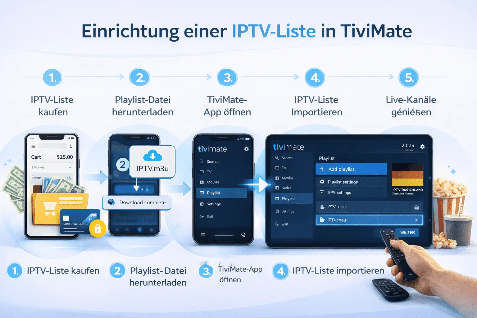 IPTV Liste kaufen und in TiviMate einrichten