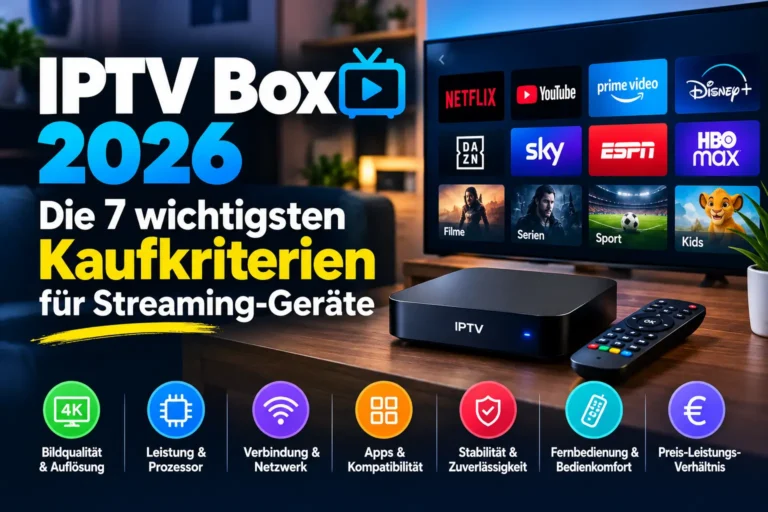 IPTV Box 2026 – Streaming-Gerät am Fernseher für IPTV